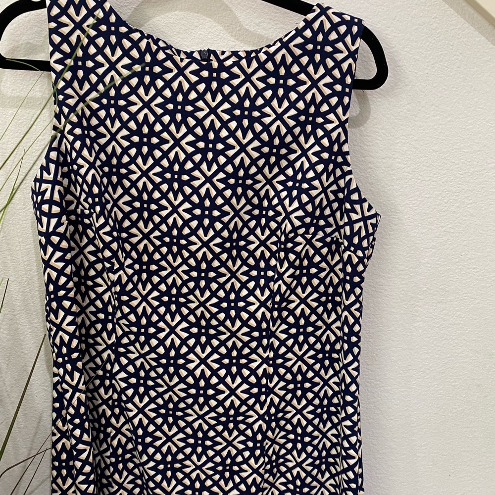 alyx blue patterned sheath dress